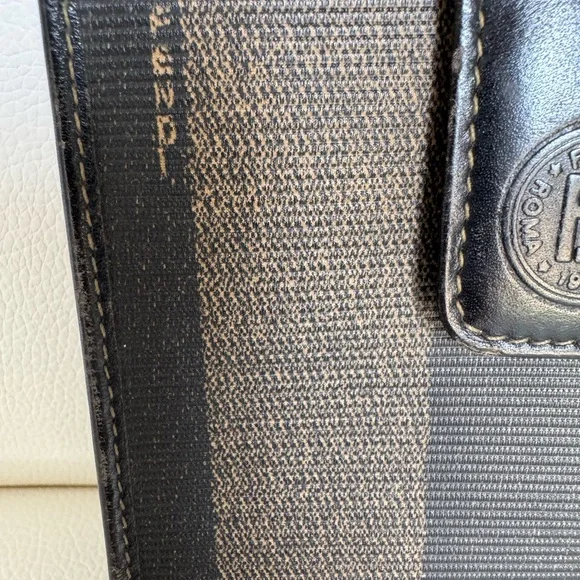 Fendi Black and Brown Striped Wallet - Picture 3 of 10